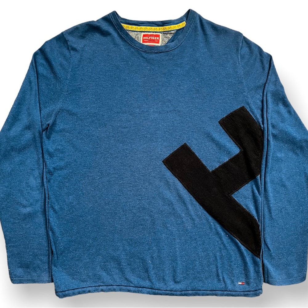 Large Navy Vintage Tommy Hilfiger Denim Long Sleeve